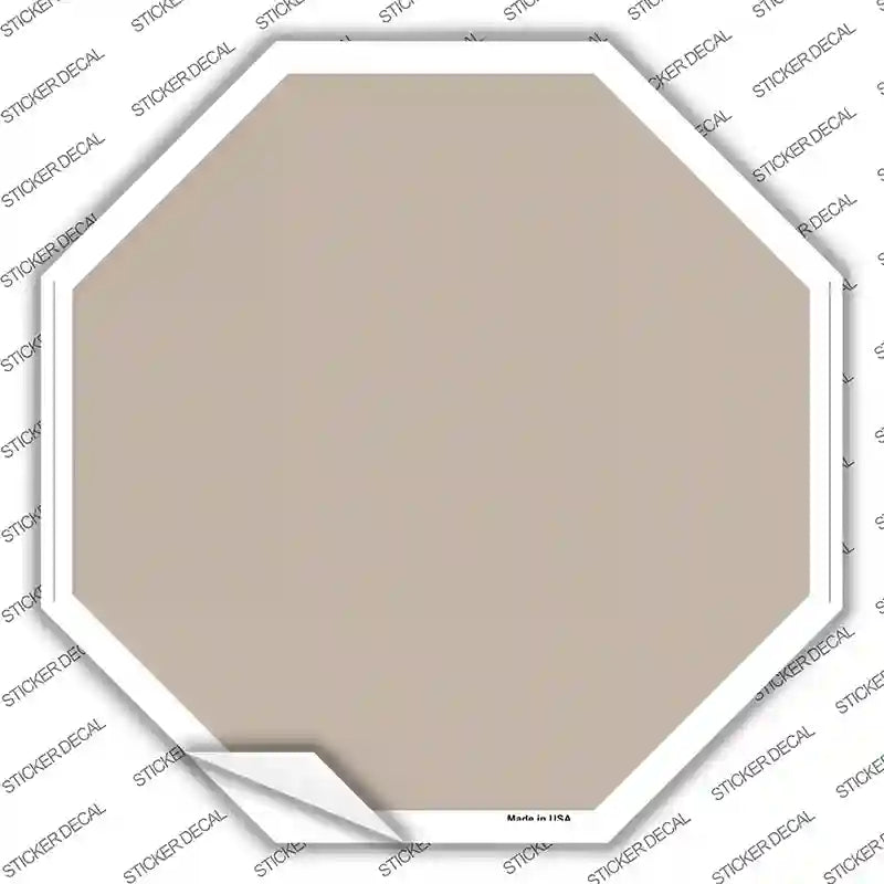 BS-1012s-XL Tan Solid Novelty Octagon Sticker Decal, Extra Large