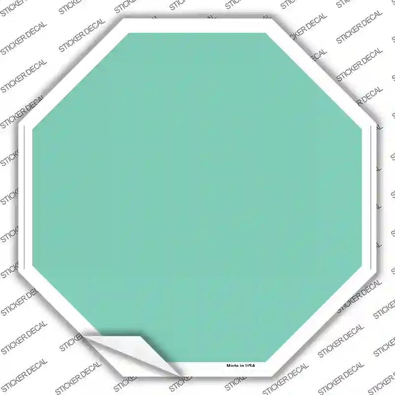 BS-1014s-S Mint Solid Novelty Octagon Sticker Decal, Small