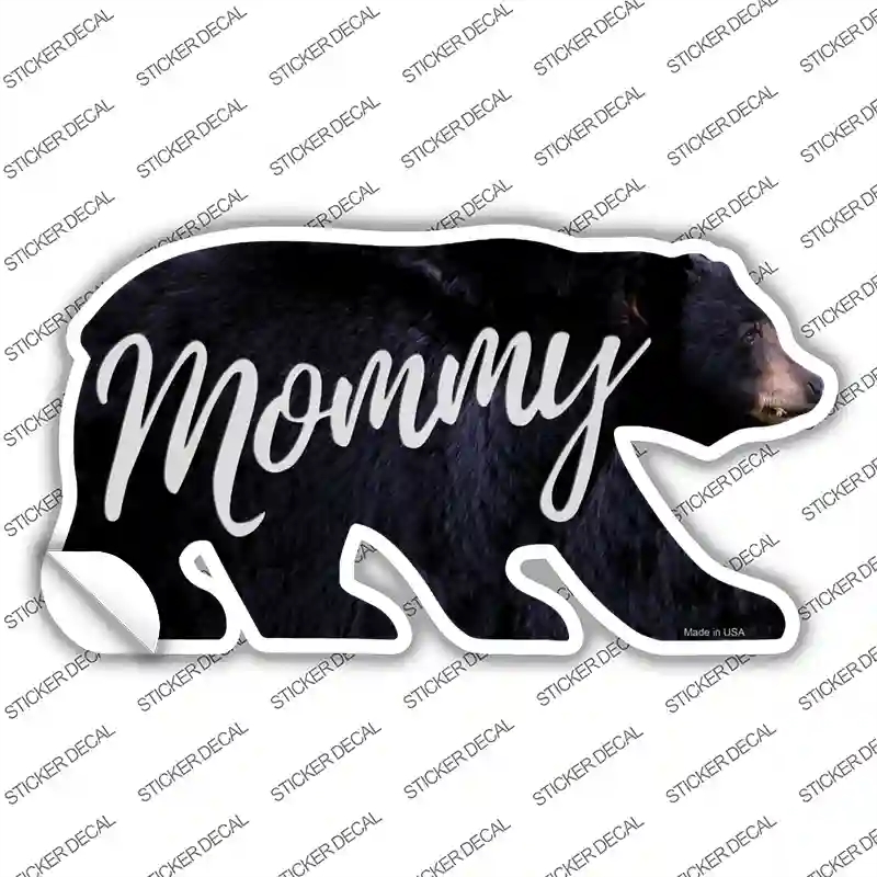 BR-053s-S Mommy Novelty Bear Sticker Decal, Small