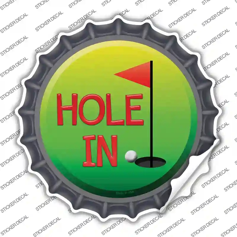 BC-514s-XL Hole in One Novelty Bottle Cap Sticker Decal, Extra Large