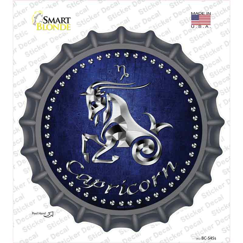 BC-545s-M Capricorn Novelty Bottle Cap Sticker Decal, Medium