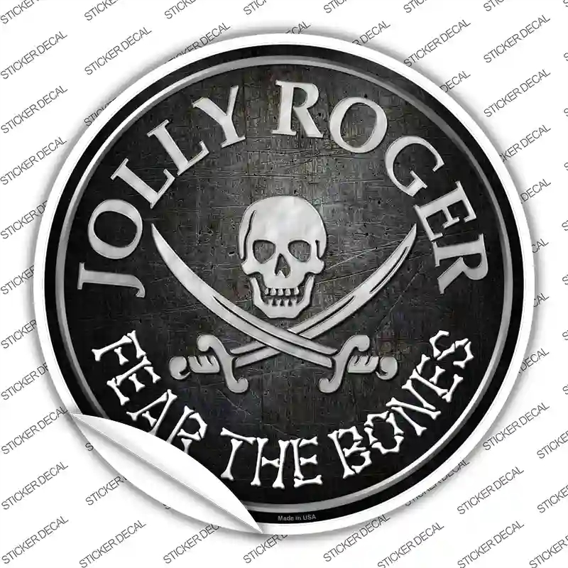 C-529s-S Fear the Bones Novelty Circle Sticker Decal, Small