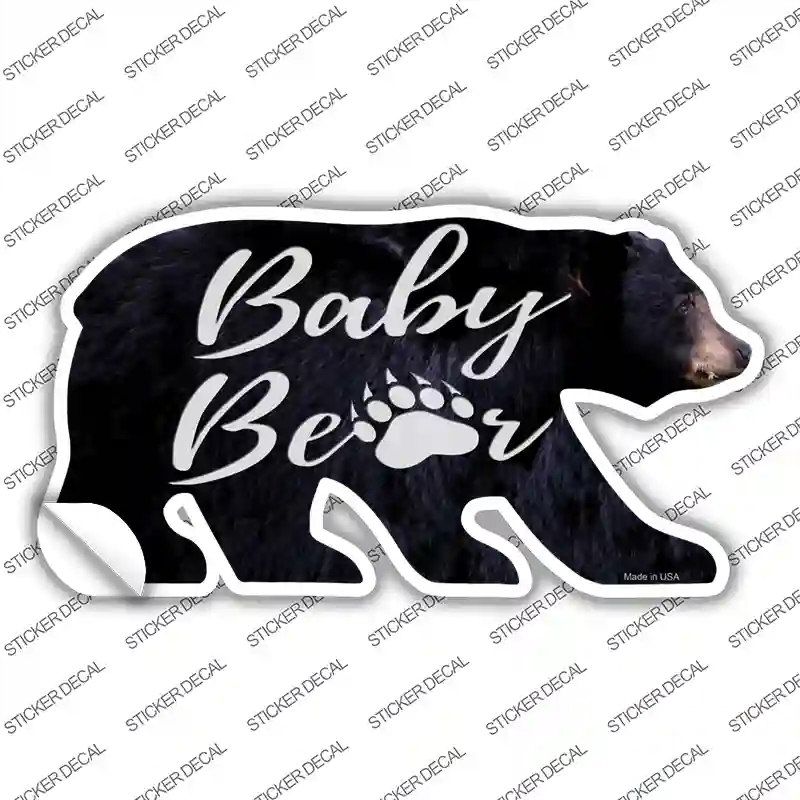 BR-050s-S Baby Paw Novelty Bear Sticker Decal, Small