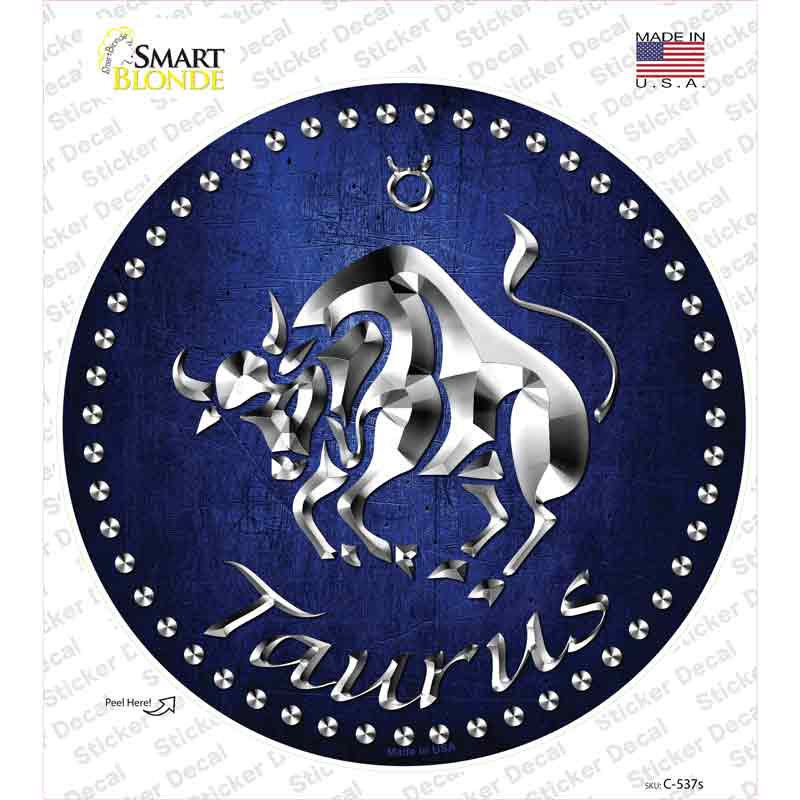 C-537s-M Taurus Novelty Circle Sticker Decal, Medium