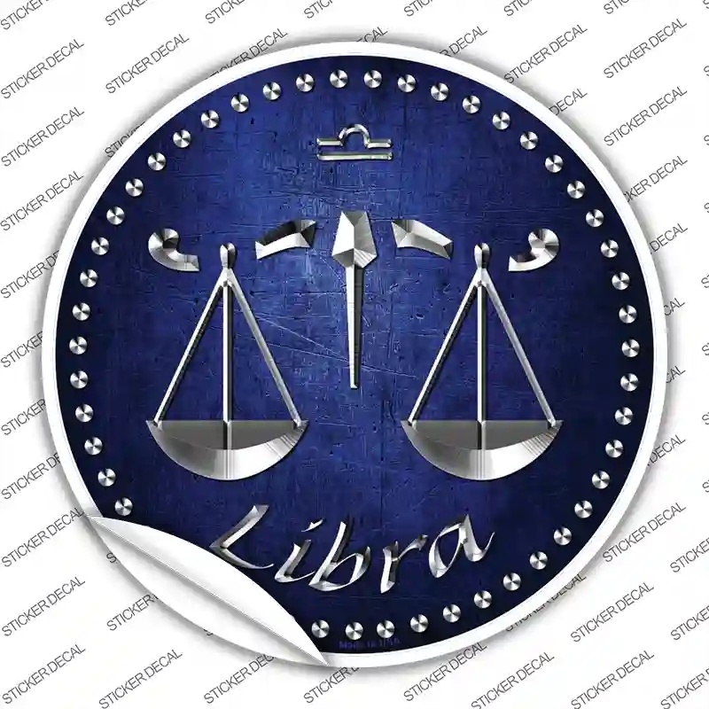 C-542s-S Libra Novelty Circle Sticker Decal, Small
