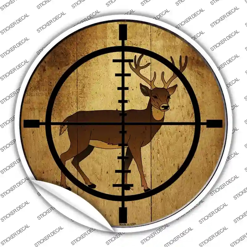 C-575s-S Deer Hunter Novelty Circle Sticker Decal, Small