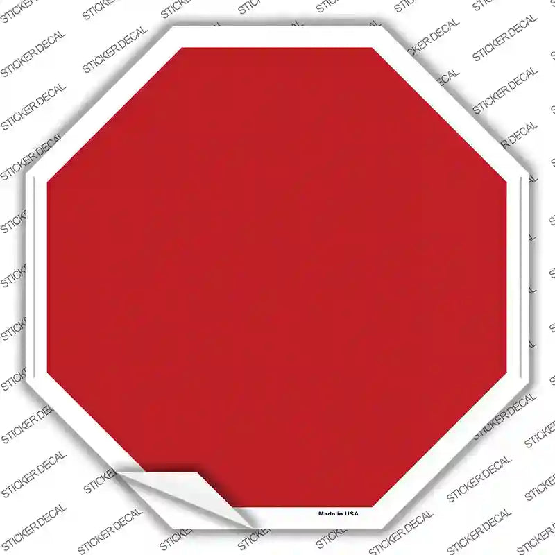 BS-1006s-XL Red Solid Novelty Octagon Sticker Decal, Extra Large