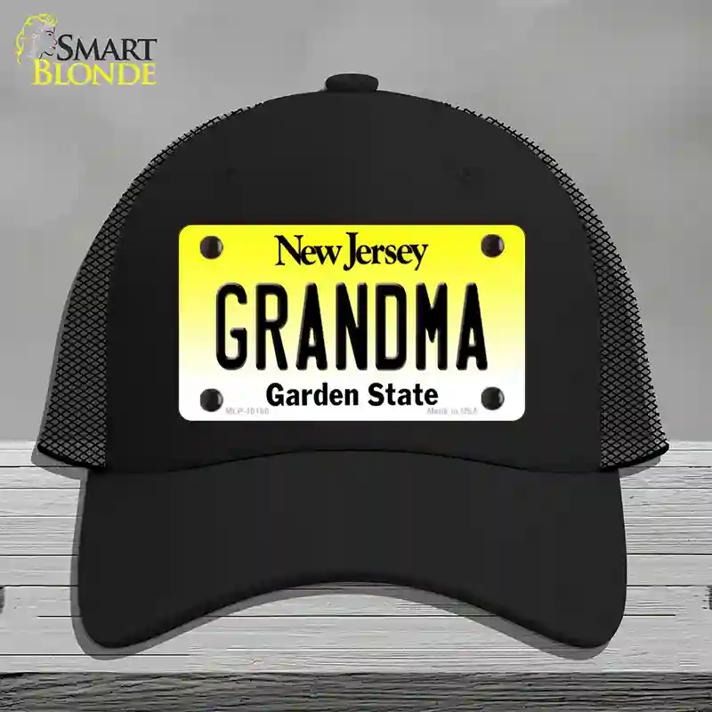 HAT01-MLP-10160 Grandma   Jersey Novelty License Plate Hat, Mesh - Black