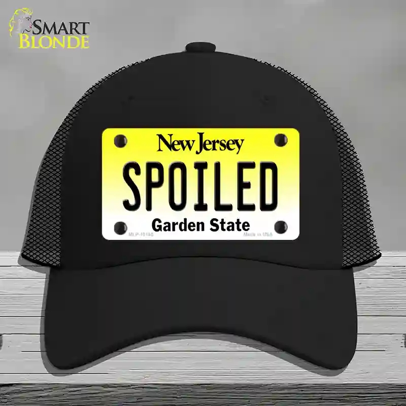 HAT01-MLP-10165 Spoiled   Jersey Novelty License Plate Hat, Mesh - Black