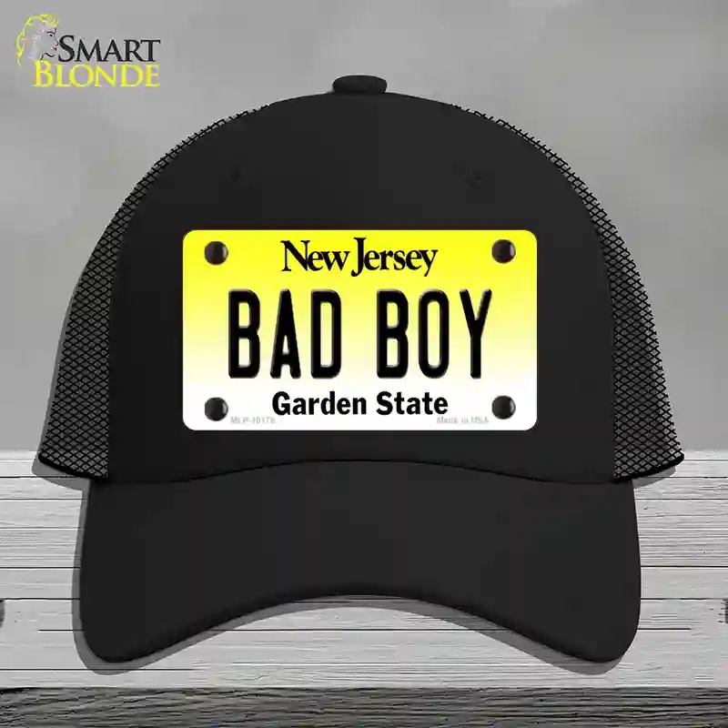 HAT01-MLP-10178 Bad Boy   Jersey Novelty License Plate Hat, Mesh - Black