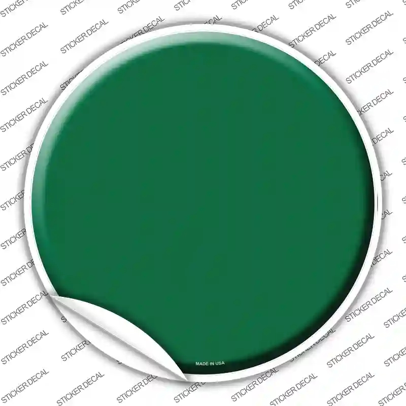 C-153s-L Green Novelty Circle Sticker Decal, Large