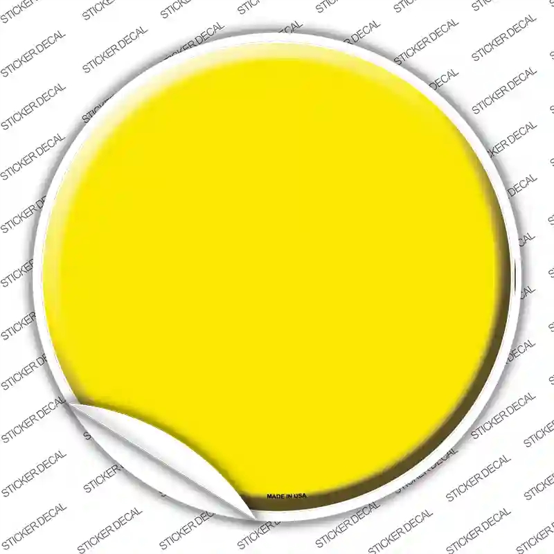 C-155s-S Yellow Novelty Circle Sticker Decal, Small