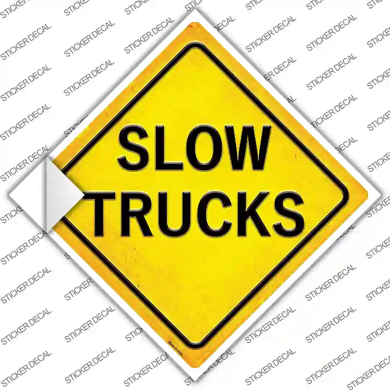 CX-415s-XL Slow Trucks Novelty Diamond Sticker Decal, Extra Large