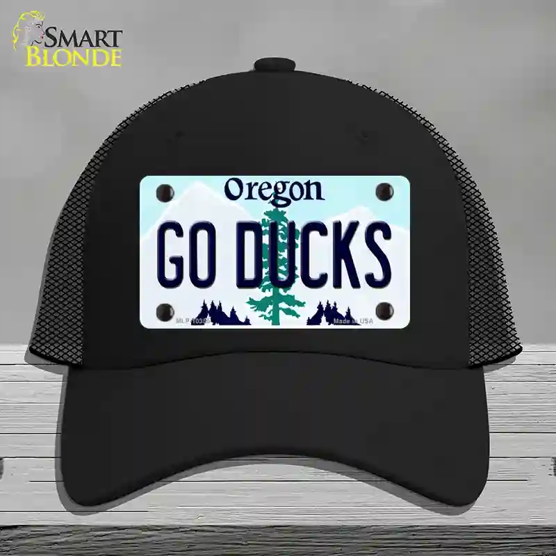 HAT01-MLP-10355 Go Ducks Oregon Novelty License Plate Hat, Mesh - Black