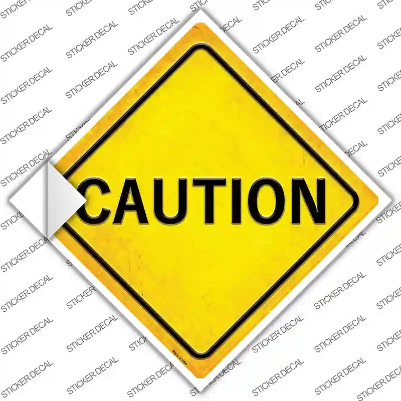 CX-573s-XL Caution Novelty Diamond Sticker Decal, Extra Large
