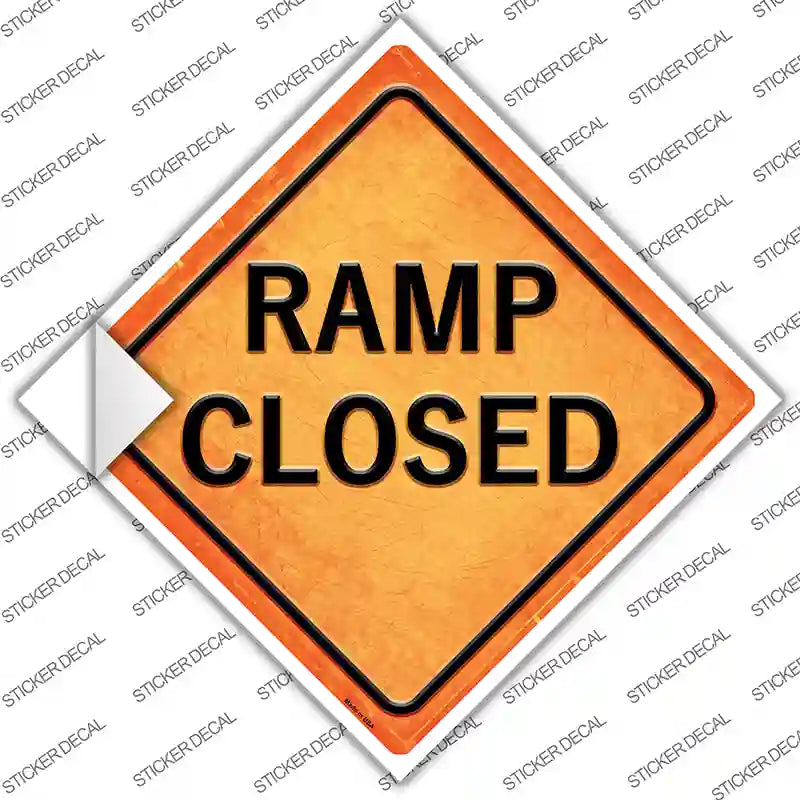 CX-478s-XL Ramp Closed Novelty Diamond Sticker Decal, Extra Large