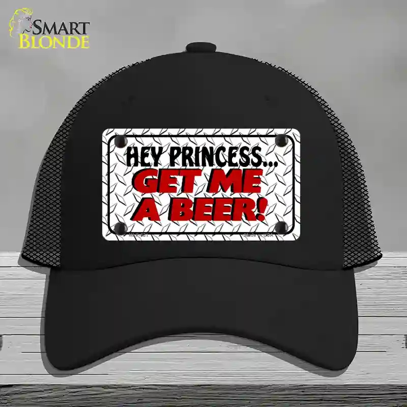 HAT01-MLP-031 Get Me a Beer Novelty License Plate Hat, Mesh - Black