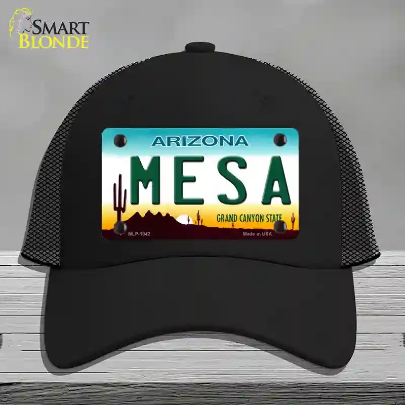 HAT01-MLP-1042 Mesa Arizona Novelty License Plate Hat, Mesh - Black