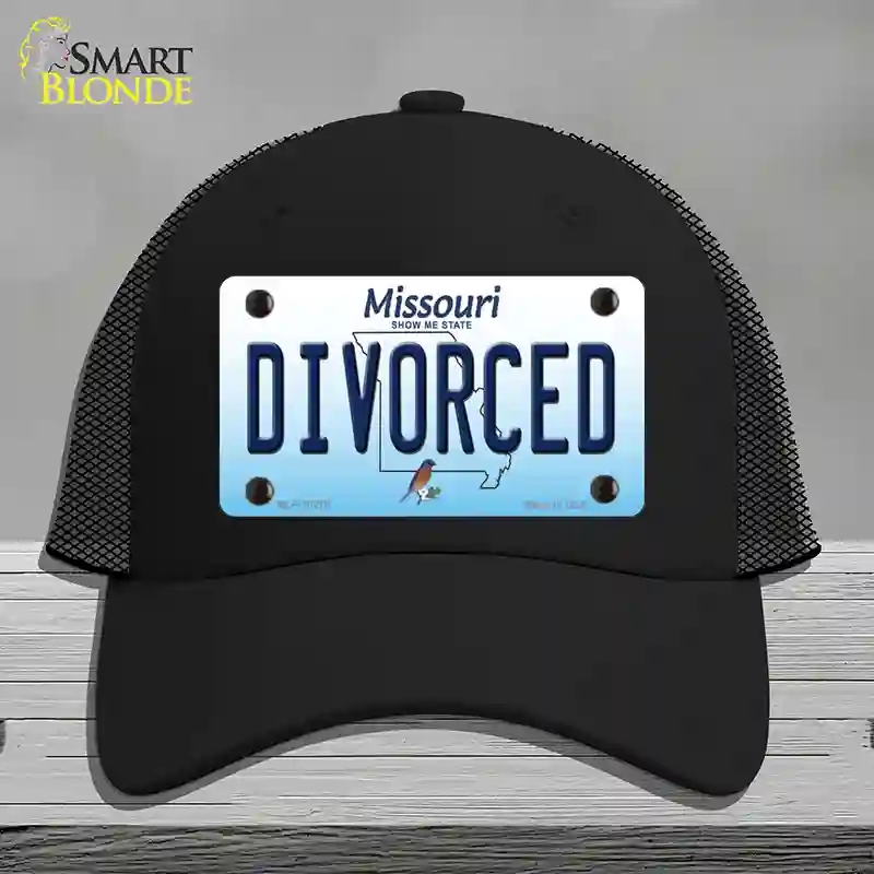 HAT01-MLP-10278 Divorced Missouri Novelty License Plate Hat, Mesh - Black