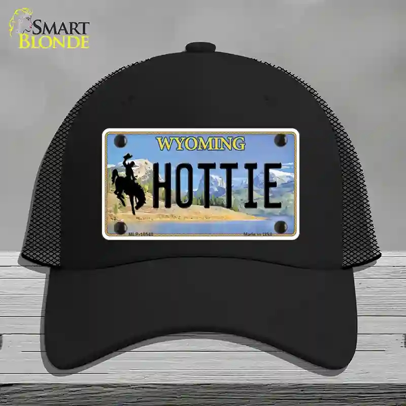 HAT01-MLP-10540 Hottie Wyoming Novelty License Plate Hat, Mesh - Black