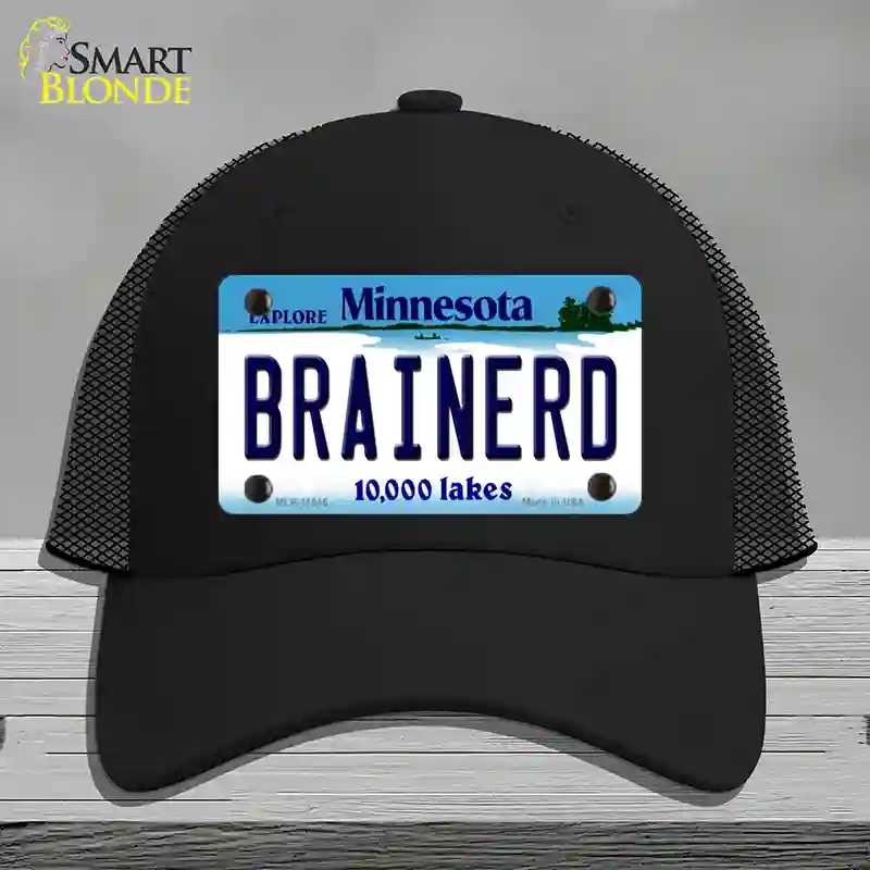 HAT01-MLP-11045 Brainerd Minnesota State Novelty License Plate Hat, Mesh - Black