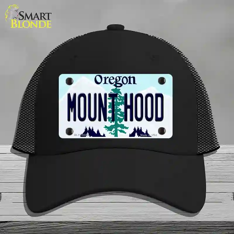 HAT01-MLP-10353 Mount Hood Oregon Novelty License Plate Hat, Mesh - Black