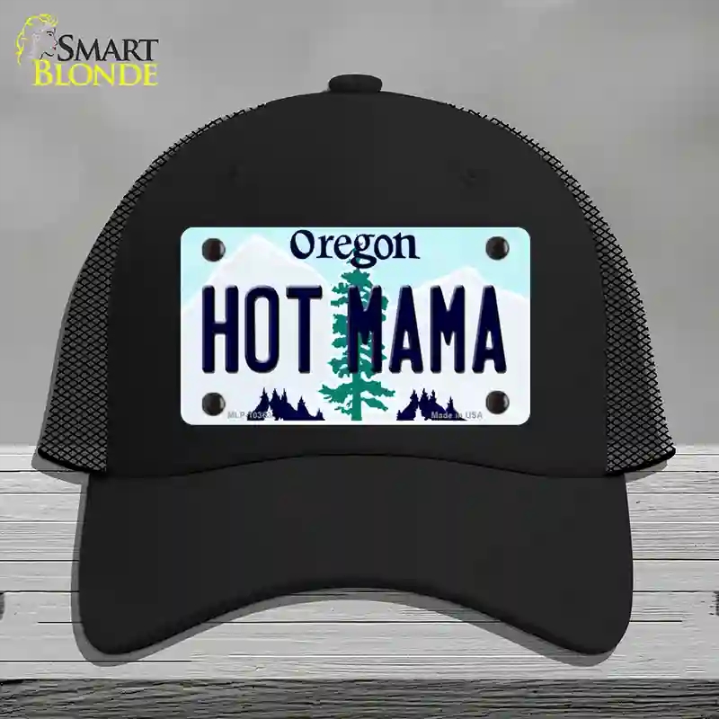 HAT01-MLP-10363 Hot Mama Oregon Novelty License Plate Hat, Mesh - Black