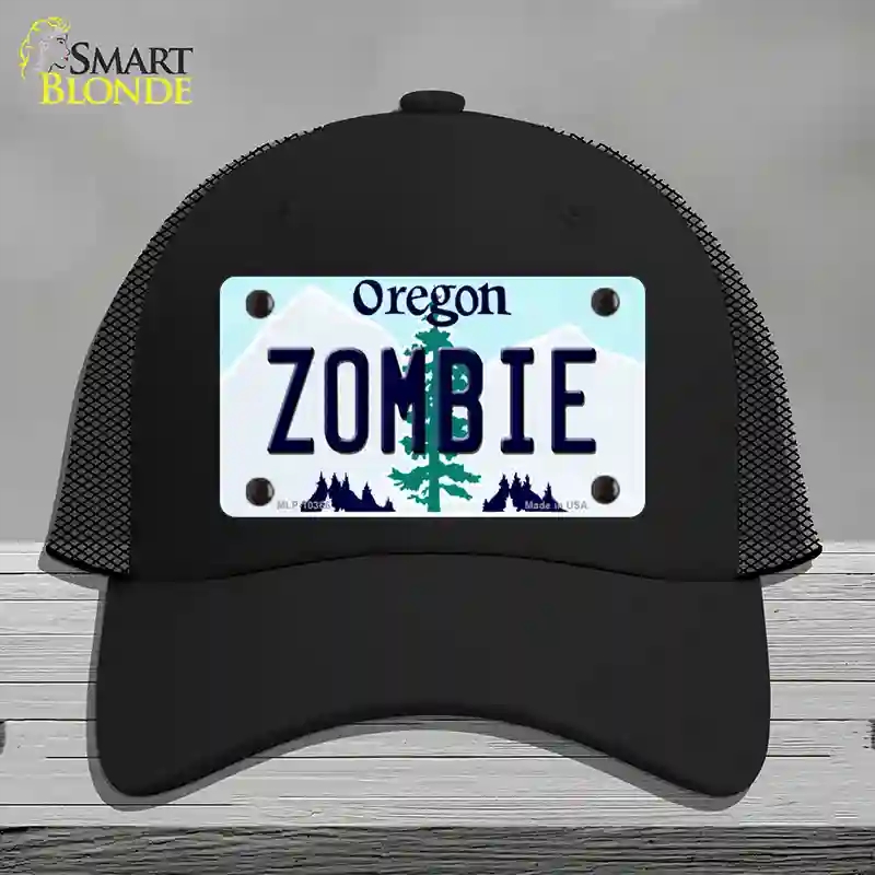HAT01-MLP-10366 Zombie Oregon Novelty License Plate Hat, Mesh - Black