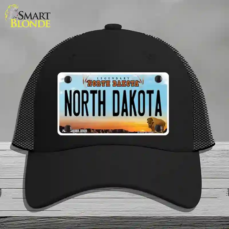 HAT01-MLP-10700 North Dakota Legendary Novelty License Plate Hat, Mesh - Black