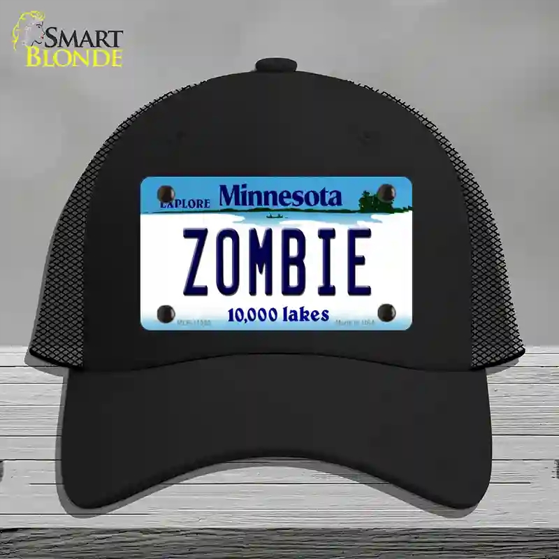 HAT01-MLP-11062 Zombie Minnesota State Novelty License Plate Hat, Mesh - Black