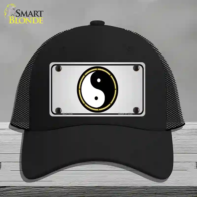 HAT01-MLP-1051 Yin & Yang Novelty License Plate Hat, Mesh - Black