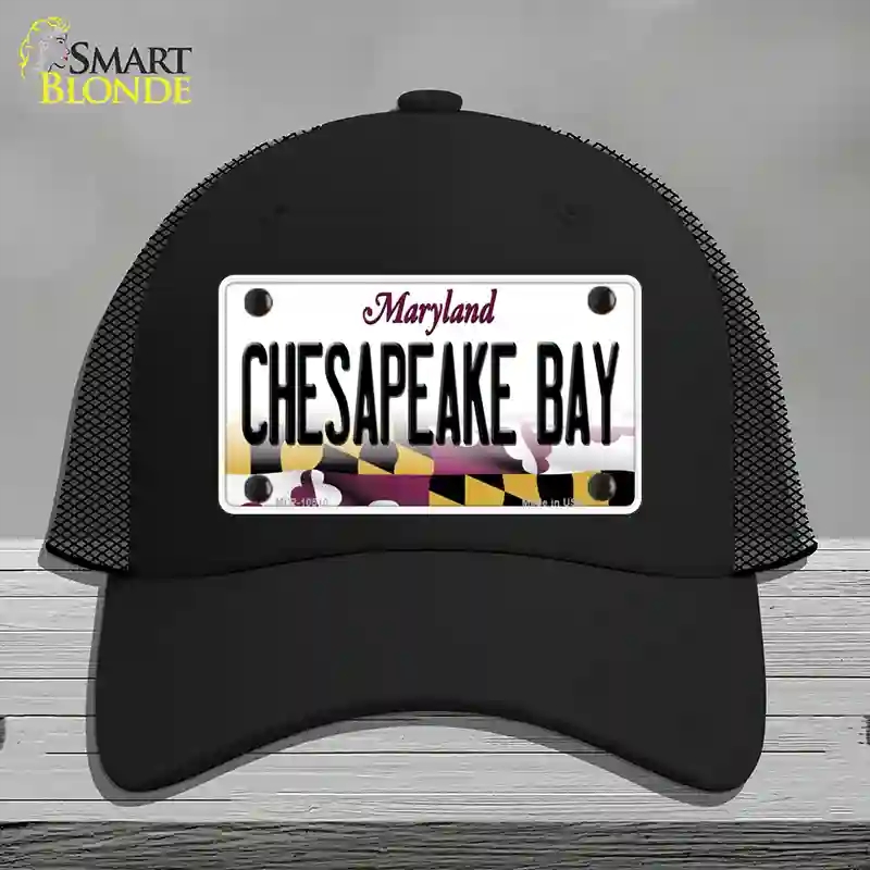 HAT01-MLP-10510 Chesapeake Bay Maryland Novelty License Plate Hat, Mesh - Black