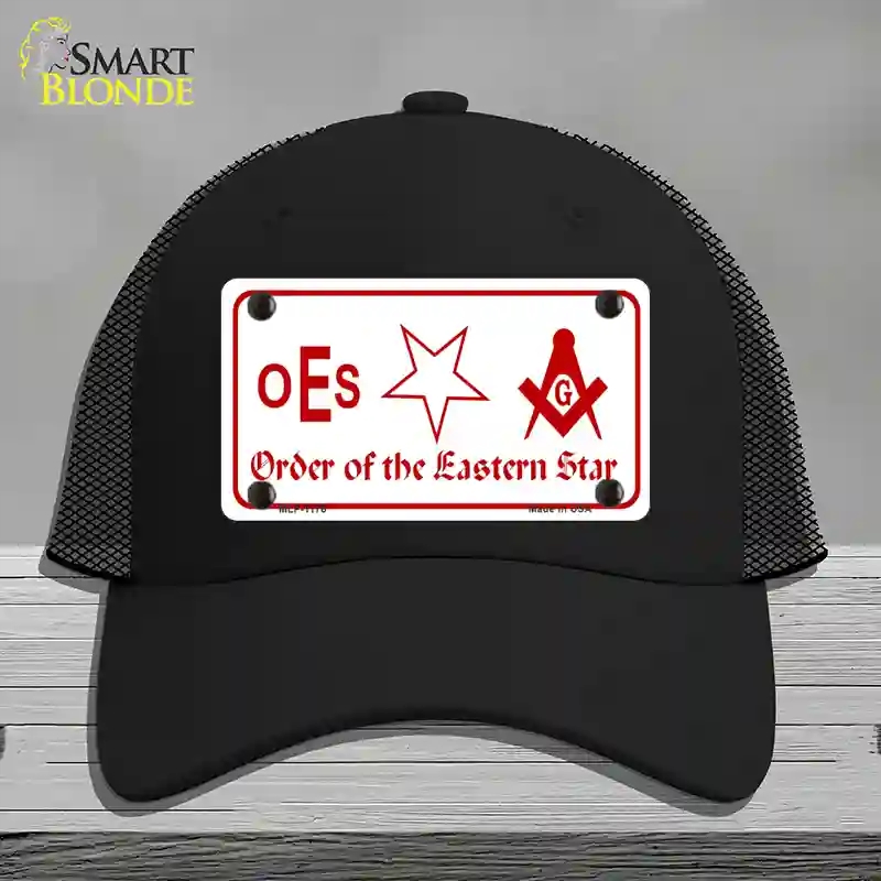 HAT01-MLP-1176 Order of the Eastern Star Novelty License Plate Hat, Mesh - Black
