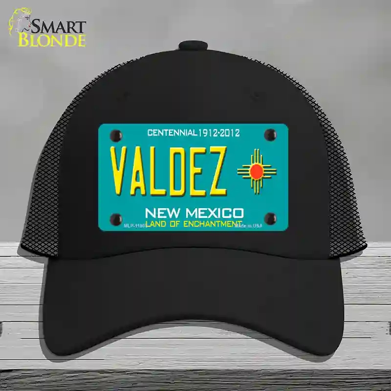 HAT01-MLP-11803 Valdez   Mexico Novelty License Plate Hat, Mesh - Black