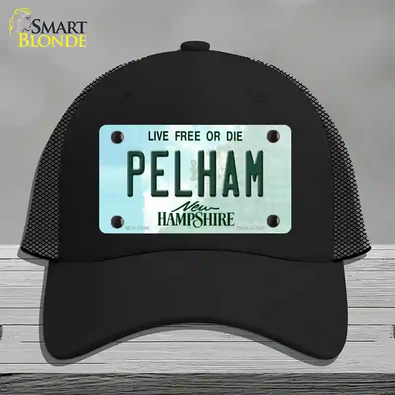 HAT01-MLP-11150 Pelham   Hampshire State Novelty License Plate Hat, Mesh - Black