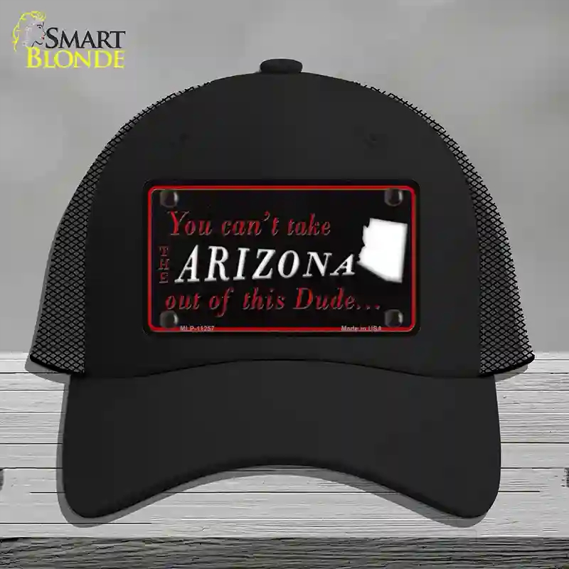 HAT01-MLP-11257 Arizona Dude Novelty License Plate Hat, Mesh - Black