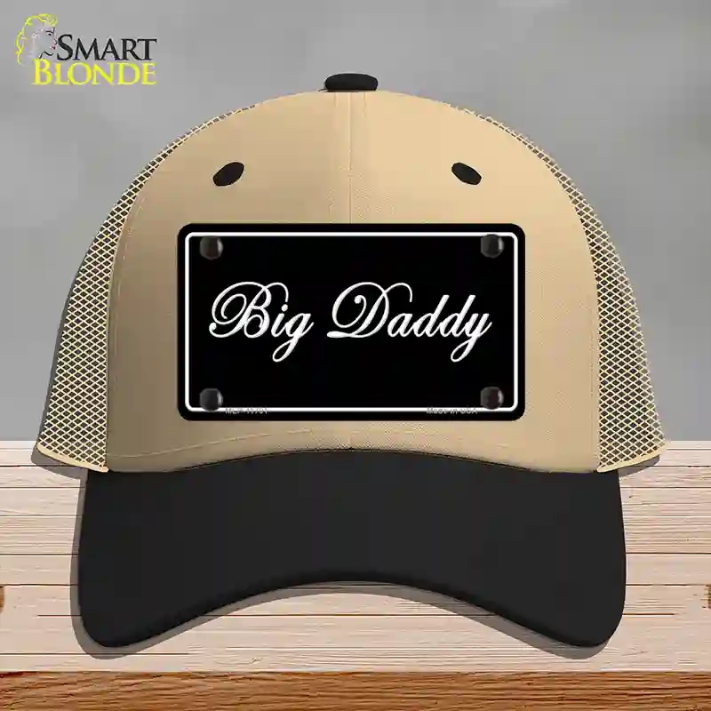 HAT02-MLP-11701 Big Daddy Novelty License Plate Hat, Mesh - Khaki & Black