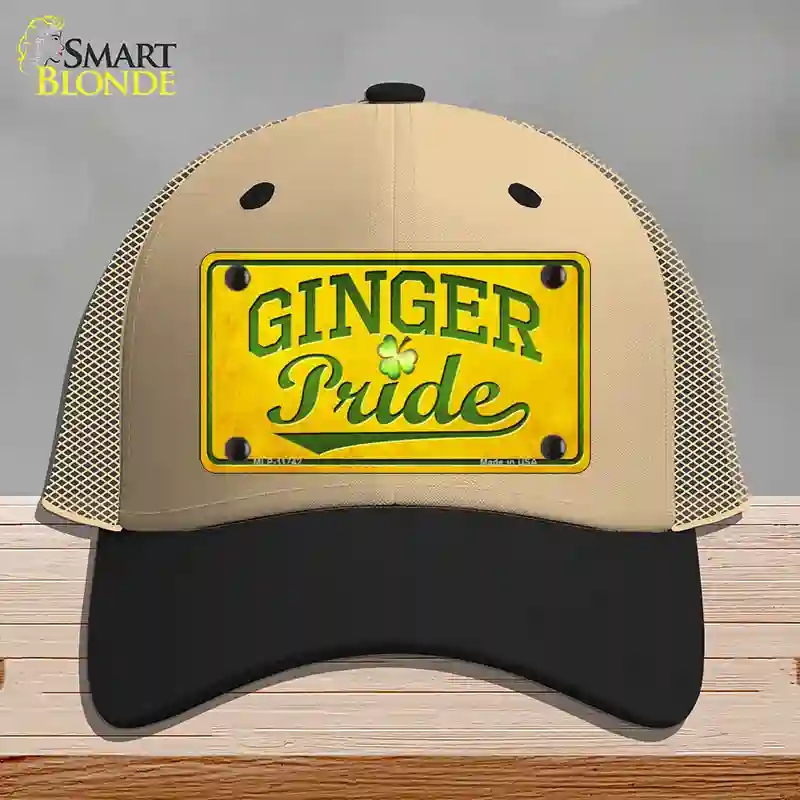 HAT02-MLP-11742 Ginger Pride Novelty License Plate Hat, Mesh - Khaki & Black