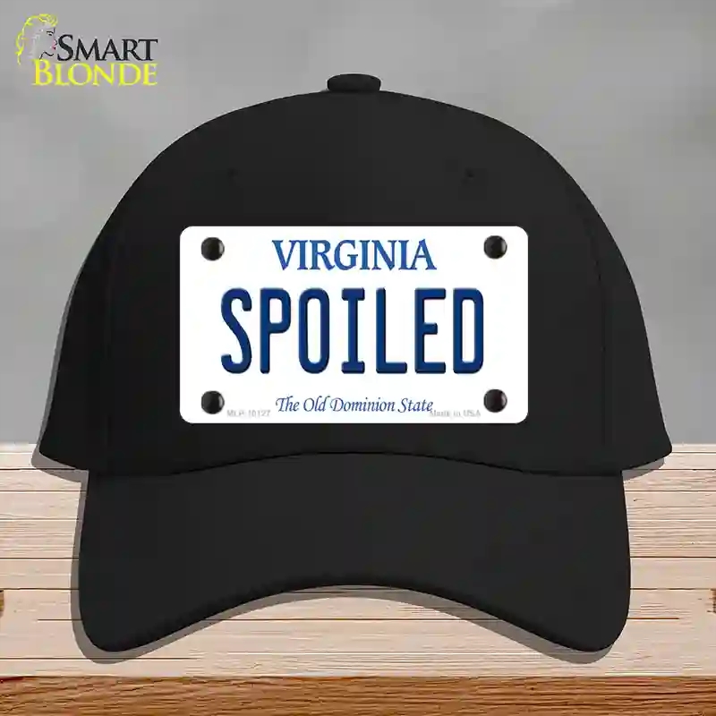 HAT03-MLP-10127 Spoiled Virginia Novelty License Plate Hat, Cotton - Black