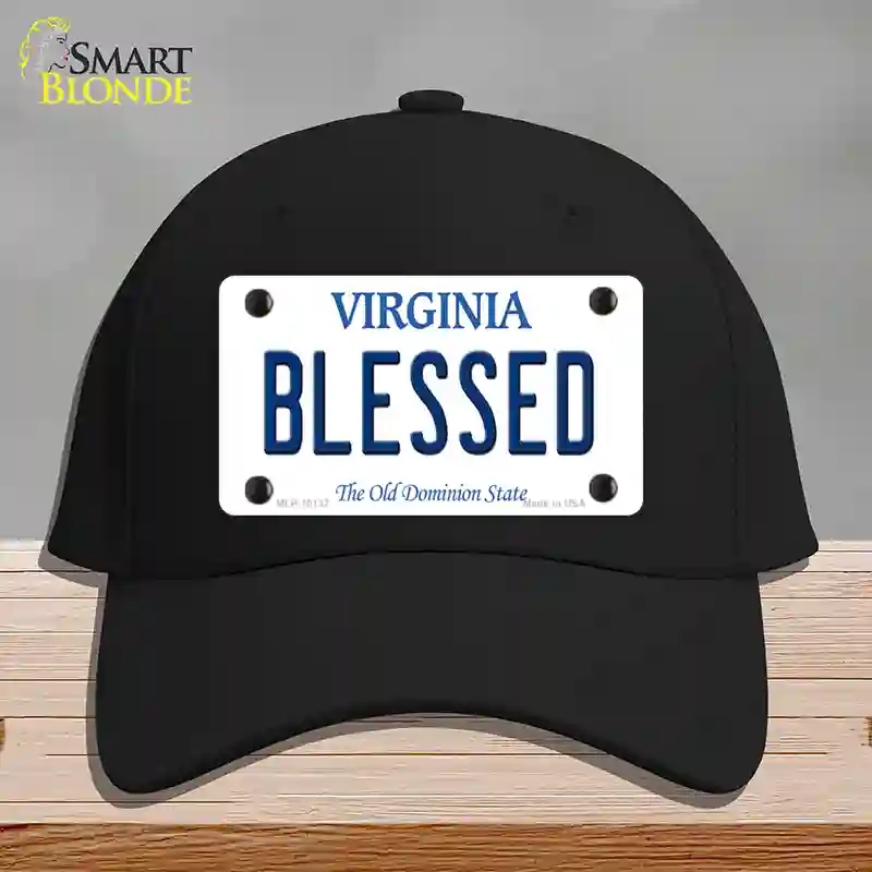HAT03-MLP-10137 Blessed Virginia Novelty License Plate Hat, Cotton - Black