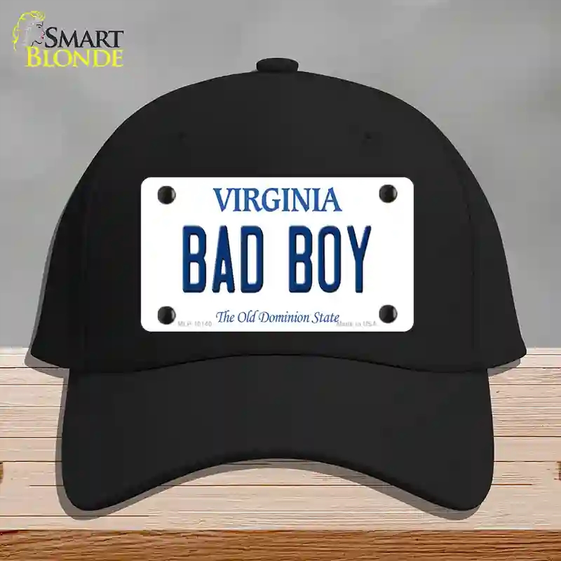 HAT03-MLP-10140 Bad Boy Virginia Novelty License Plate Hat, Cotton - Black