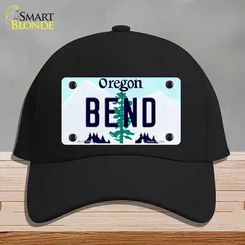 HAT03-MLP-10345 Bend Oregon Novelty License Plate Hat, Cotton - Black