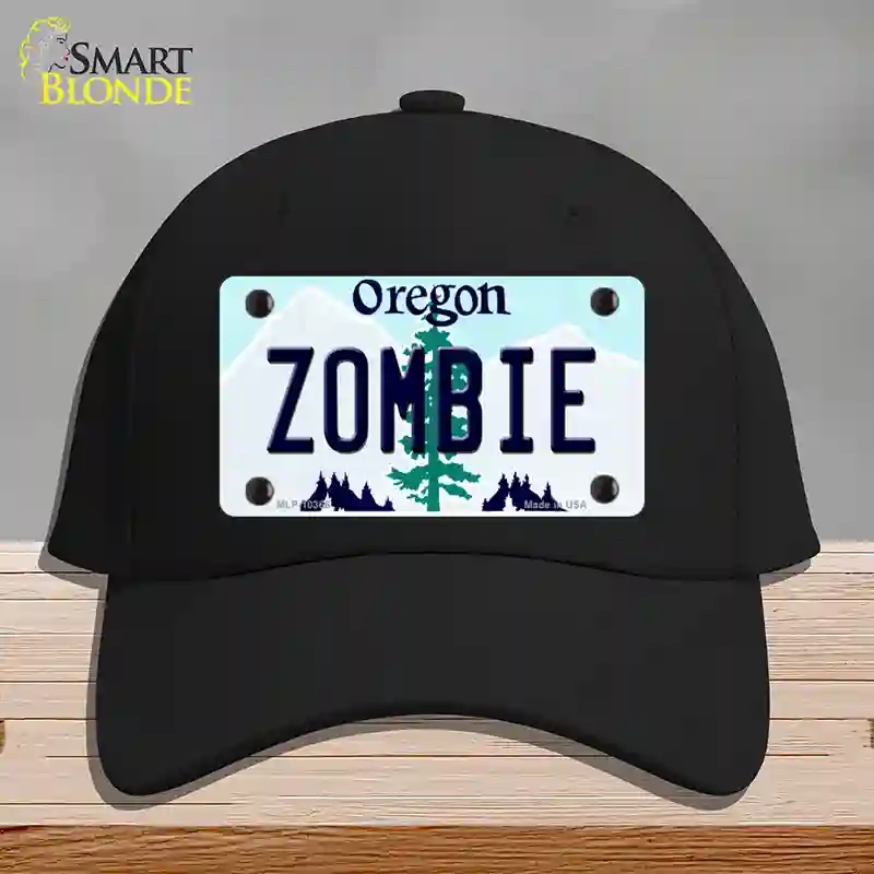 HAT03-MLP-10366 Zombie Oregon Novelty License Plate Hat, Cotton - Black