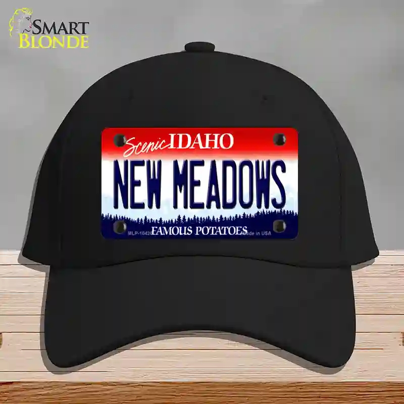 HAT03-MLP-10426   Meadows Idaho Novelty License Plate Hat, Cotton - Black