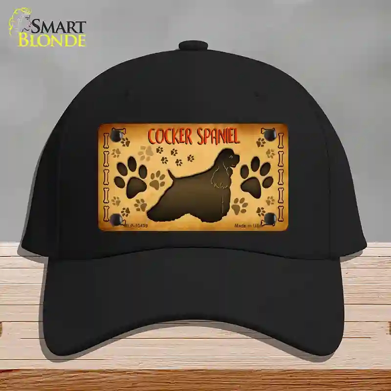 HAT03-MLP-10439 Cocker Spaniel Novelty License Plate Hat, Cotton - Black