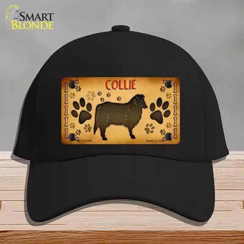 HAT03-MLP-10440 Collie Novelty License Plate Hat, Cotton - Black