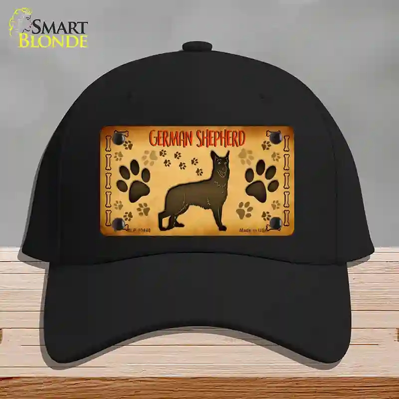 HAT03-MLP-10446 German Shepherd Novelty License Plate Hat, Cotton - Black