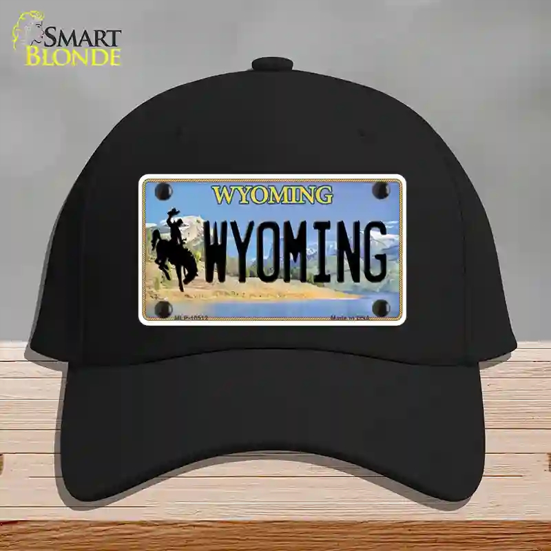 HAT03-MLP-10512 Wyoming Tag Novelty License Plate Hat, Cotton - Black