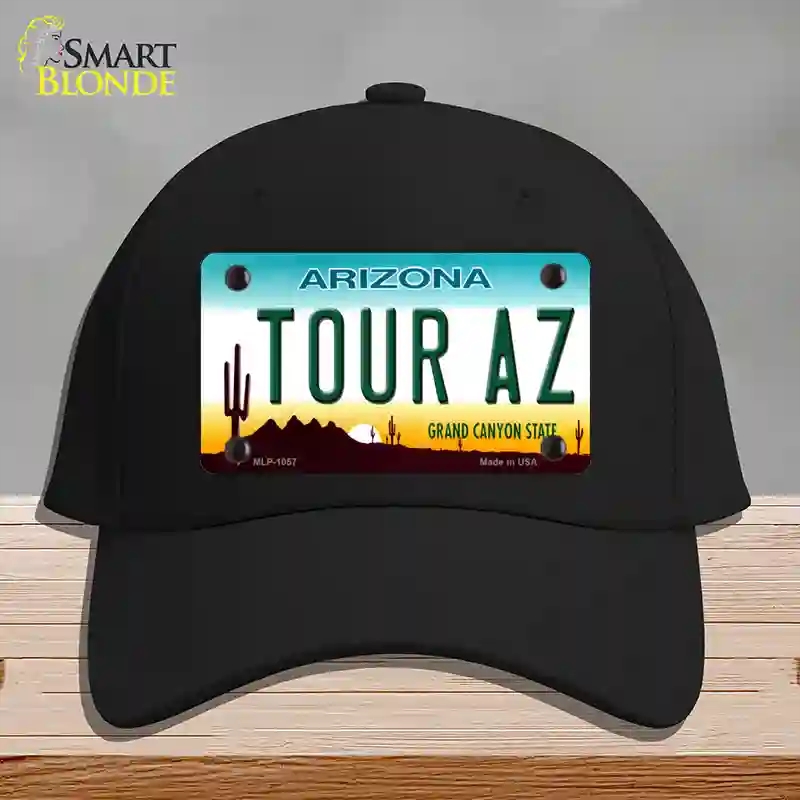 HAT03-MLP-1057 Tour Az Novelty License Plate Hat, Cotton - Black