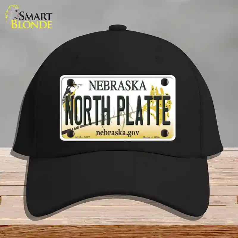 HAT03-MLP-10577 North Platte Nebraska Novelty License Plate Hat, Cotton - Black